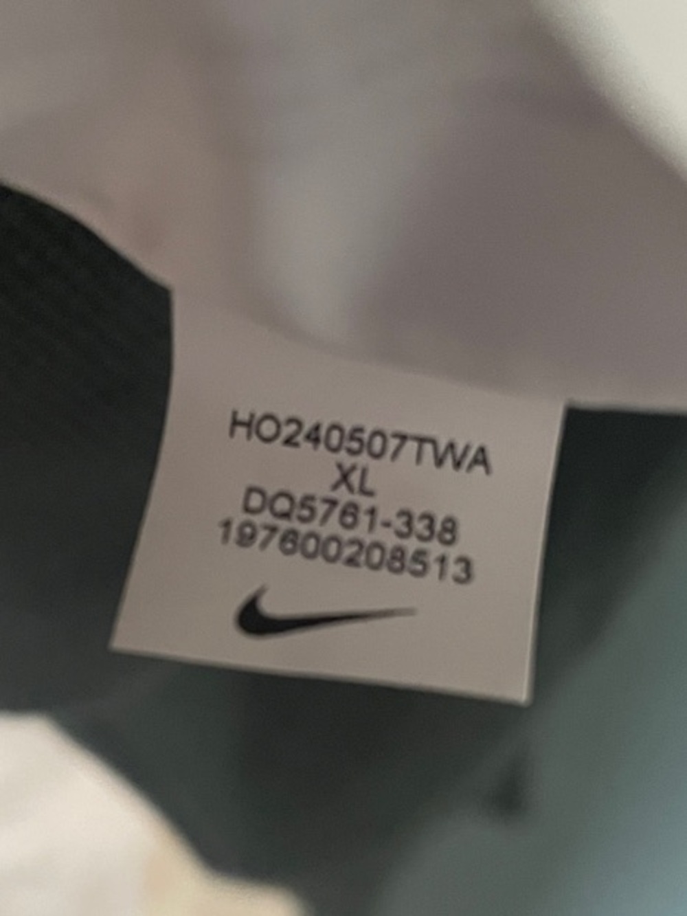 Nike Dark Olive Crewneck Sweatshirt with White Swoosh - Picture 6 of 6
